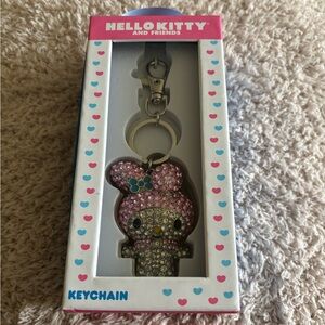 Hello Kitty Pink and Silver Rhinestone Keychain/Bag Charm - My Melody